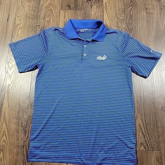 Nike Golf Tour Performance Polo Shirt Mens Small Dri Fit Striped The Legends - Picture 1 of 8